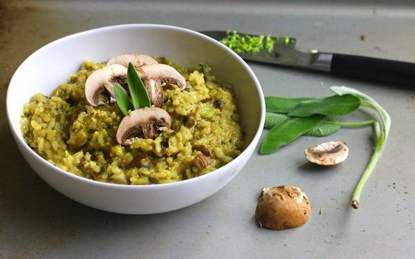 Moringa and Mushroom Risotto