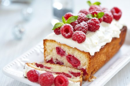 Vegan Chia Raspberry Coconut Cake